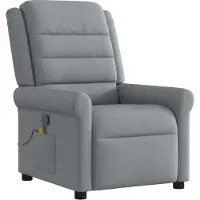 vidaXL Massagesessel Hellgrau Stoff