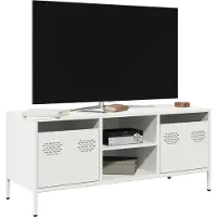 vidaXL TV-Schrank Weiß 101,5x39x43,5 cm Kaltgewalzter Stahl