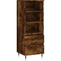 vidaXL Highboard Räuchereiche 40x36x110 cm Holzwerkstoff