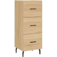 vidaXL Sideboard Sonoma-Eiche 34,5x34x90 cm Holzwerkstoff