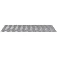 vidaXL Treppe Tritt Rechtwinklig 4 pcs Silber 90 x 50 cm Aluminium
