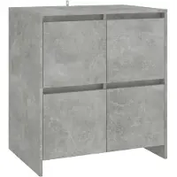 vidaXL 2-tlg. Sideboard Betongrau Holzwerkstoff