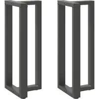 vidaXL Bartischbeine T-Form 2 Stk. Anthrazit 50x35x(100-101) cm Stahl