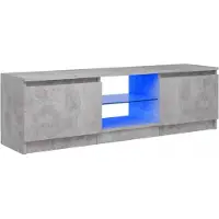 vidaXL TV-Schrank mit LED-Leuchten Betongrau 120x30x36 cm