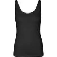 Vero Moda Tanktop "VMMAXI", Damen, Gr. XXL, schwarz, Jersey, Obermaterial: 93% Baumwolle, 7% Elasthan, unifarben, Basic, sehr figurbetont normal, Rundhals, Tops Tanktop