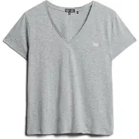 Superdry Studios Slub Embroidered Kurzarm-t-shirt Mit V-ausschnitt