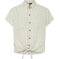 Pieces Pcpia Leinenmix Kurzarmhemd | Beige | S