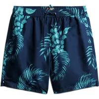 Superdry 17" Badeshorts aus recyceltem Material mit Hawaii-Print