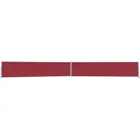 vidaXL Ausziehbare Seitenmarkise 140x1200 cm Rot
