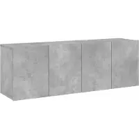 vidaXL TV-Wandschränke 2 Stk. Betongrau 60x30x41 cm
