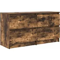vidaXL TV-Schrank Räuchereiche 100x35x54 cm Holzwerkstoff