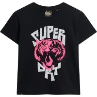 Superdry Indigo Workwear Cap Lo-fi Rock Graphic Fitted Kurzarm-t-shirt