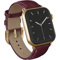 Burga Armband aus echtem Leder für Apple Watch | 38/40/41/42 mm - Mobwife / Gold