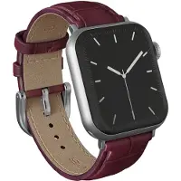 Burga Armband aus echtem Leder für Apple Watch | 38/40/41/42 mm - Mobwife / Silver