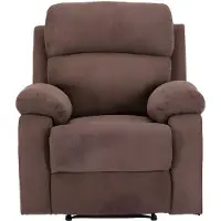 Vente-unique Relaxsessel Fernsehsessel - Stoff - Braun - TOLZANO