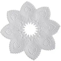 Papstar 10 X 100 Kerzen-Manschetten rund Ø 10 cm weiss
