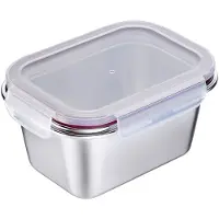 Westmark Lunchbox "Edelstahl Lunch Box/ Frischhaltedose, 1000 ml", (1 tlg.), auslaufsichere Brotdose – mikrowellen- & ofenfest