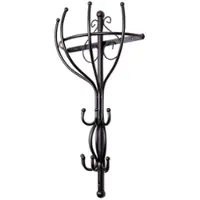 DanDiBo Ambiente DanDiBo Wandgaderobe Halbrund Wand Metall Schwarz Vienno 66cm Gaderobe Kleiderhaken Gaderobenhaken Hakenleiste Flurgaderobe Haken