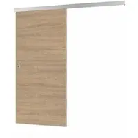 Inova Holzschiebetür Wildeiche 755 x 2035 mm Komplettset mit Griffmuschel