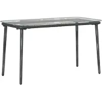 vidaXL Gartentisch Schwarz 80 x 40 x 45 cm Poly-Rattan