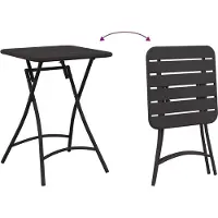 vidaXL Bistrotisch Anthrazit 55 x 55 x 72,5 cm