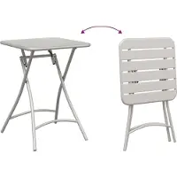 vidaXL Bistrotisch Beige 55 x 55 x 72,5 cm Pulverbeschichteter Stahl