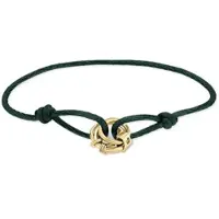 Liebeskind berlin Armband "Schmuck Geschenk Nylonarmband Lora", gelbgoldfarben, grün, Armbänder, Damen, 21cm, Edelstahl Nylon, Edelstahl, Nylon, Armband