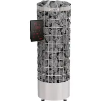 Harvia Saunaofen Cilindro XW WiFi Steel 9.0 kW | mit separatem Xenio WIFI Bedienteil | PC90XW
