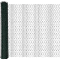 vidaXL Sechseckzaun mit Betonsockel 100 x 1,2 m Grün Netz