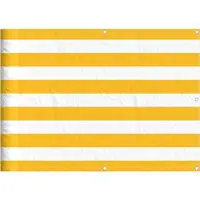 vidaXL Balkon-Sichtschutz Gelb und Weiß Gestreift 75x1000 cm