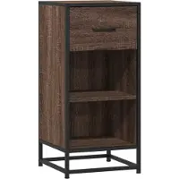 vidaXL Sideboard Braun Eichen-Optik 35,5x35x76 cm Holzwerkstoff Metall