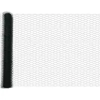 vidaXL Sechseckzaun mit Pfosten 10 x 1 m PVC-beschichteter Stahl Grün