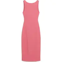 Superdry für Damen. W8011612A Gestricktes Midikleid mit rosafarbenem Criss-Cross-Rücken (XL), Lässig, Viskose, Ärmellos / Hosenträger