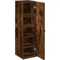 vidaXL Badezimmerschrank mit Rollenhalter Räuchereiche 20,5x22x72 cm