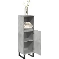 vidaXL Badschrank Betongrau 30x30x100 cm Holzwerkstoff