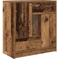 vidaXL Sideboard mit Schubladen und Türen Altholz-Optik 70,5x34x74,5cm