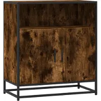 vidaXL Sideboard Räuchereiche 68x35x76 cm Holzwerkstoff