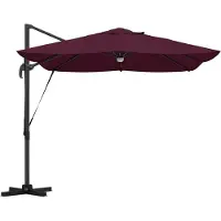 vidaXL Sonnenschirm Bordeauxrot 351 x 250 x 253 cm