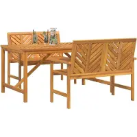 vidaXL Garten Essgruppe 3 Stk. Braun Massivholz Akazie