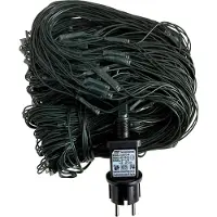 Mojawo 240er LED-Lichternetz Lichterkette Kabel Grün Leuchtfarbe Kaltweiß