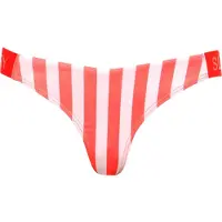 Superdry für Damen. W3010391A Rosa gestreifte Bikinihose mit auffälligem Design (S), Strandbekleidung, Recyceltes Polyester, Nachhaltig