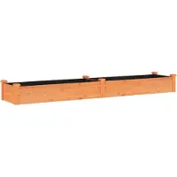 vidaXL Hochbeet mit Einsatz Braun 240x45x25 cm Massivholz Tanne