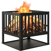 vidaXL Feuerstelle 40x40x40 cm Stahl