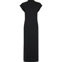 Build Your Brand Ladies Long Extended Shoulder Dress