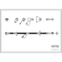 CORTECO Bremsschlauch ERSTAUSRÜSTERQUALITÄT [Hersteller-Nr. 19032248] für Mg, Honda, Rover