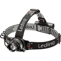 Ledino Stirnlampe Vahr LED, wiederaufladbar, 900 Lumen, mit Rotlicht, wasserfest
