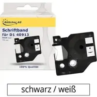 Böttcher-AG Schriftband für Dymo 40913, D1, 9mm, Länge 7m, schwarz auf weiß