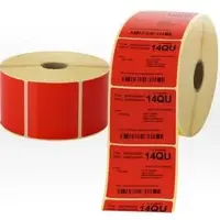 Böttcher-AG Thermoetiketten für Zebra, rot, 57 x 51 mm, Kern 25 mm, 1.300 Stück, Thermodirekt