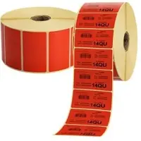Böttcher-AG Thermoetiketten für Zebra, rot, 57 x 32 mm, Kern 25 mm, 2.100 Stück, Thermodirekt