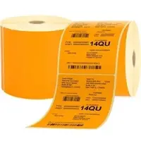 Böttcher-AG Thermoetiketten für Zebra, orange, 100 x 150 mm, Kern 25 mm, 500 Stück, Thermotransfer